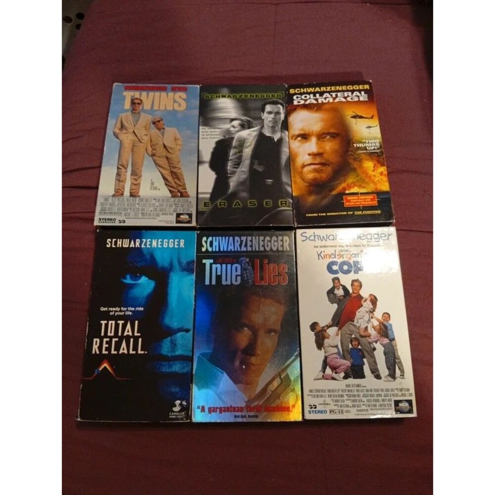 Arnold Schwarzenegger VHS Lot of 6 - See Description